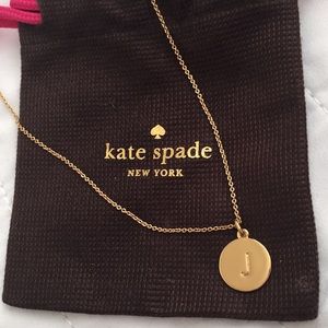NWOT Kate Spade Initial Pendant Necklace. Letter J